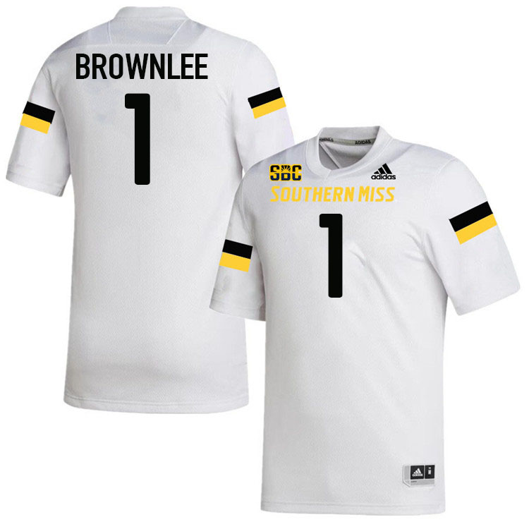 Southern Miss Golden Eagles #1 Jason Brownlee Jersey Football Uniforms-White